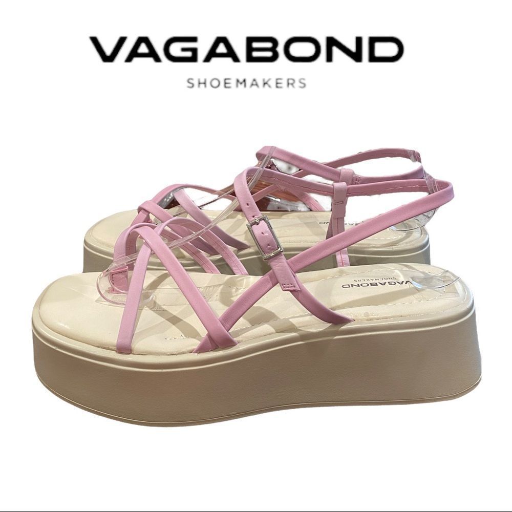 NEW Vagabond Shoemakers Courtney Mauve Pink Strappy Platform Sandals 10 40